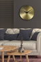 Wallity Reloj de Pared Decorativo de Metal Dorado y Negro